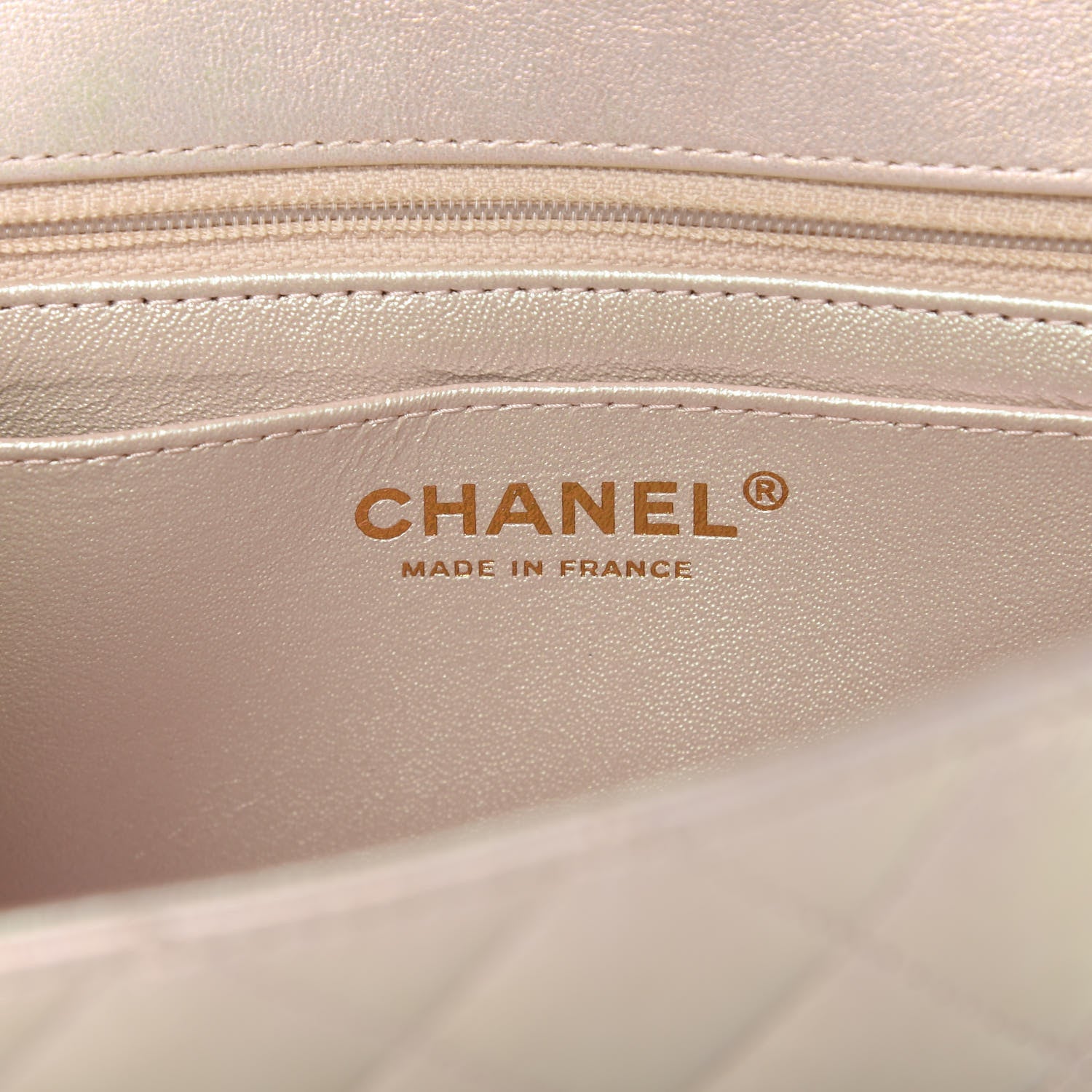 Chanel Iridescent Calfskin Quilted Mini Rectangular Flap Ivory 8 of 11