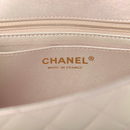 Chanel Iridescent Calfskin Quilted Mini Rectangular Flap Ivory 8 of 11