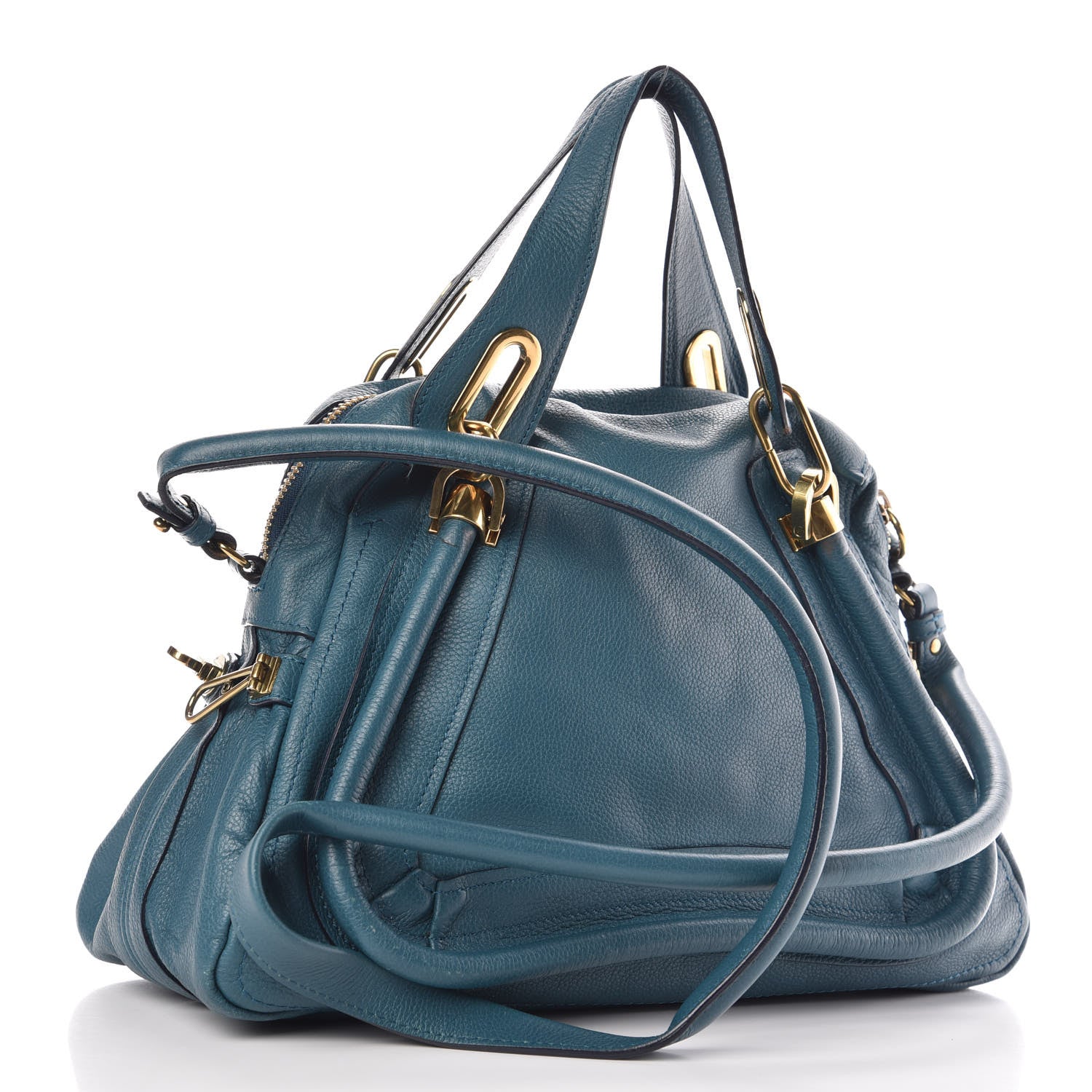 Chloe Calfskin Medium Paraty Peacock Blue 4 of 17