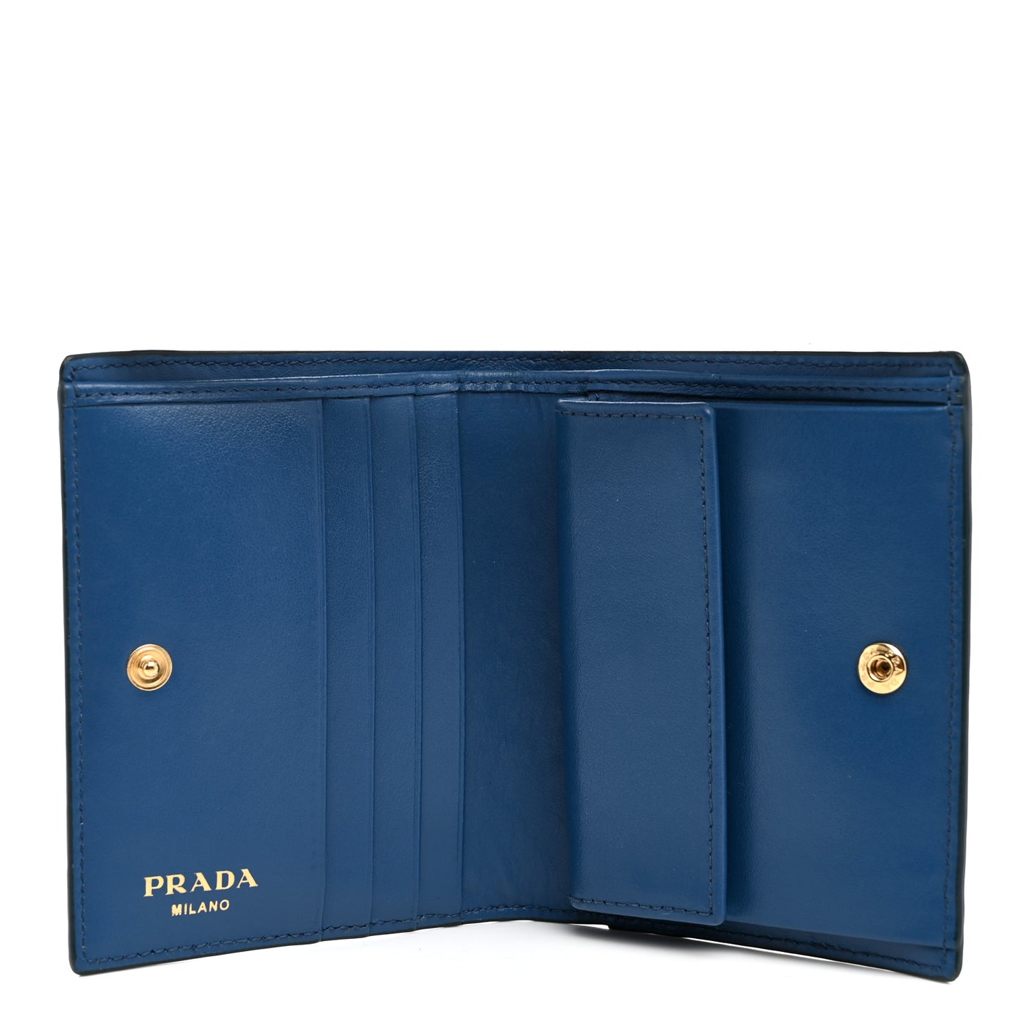 Vitello Move Triangle Bi-Fold Wallet Cobalto