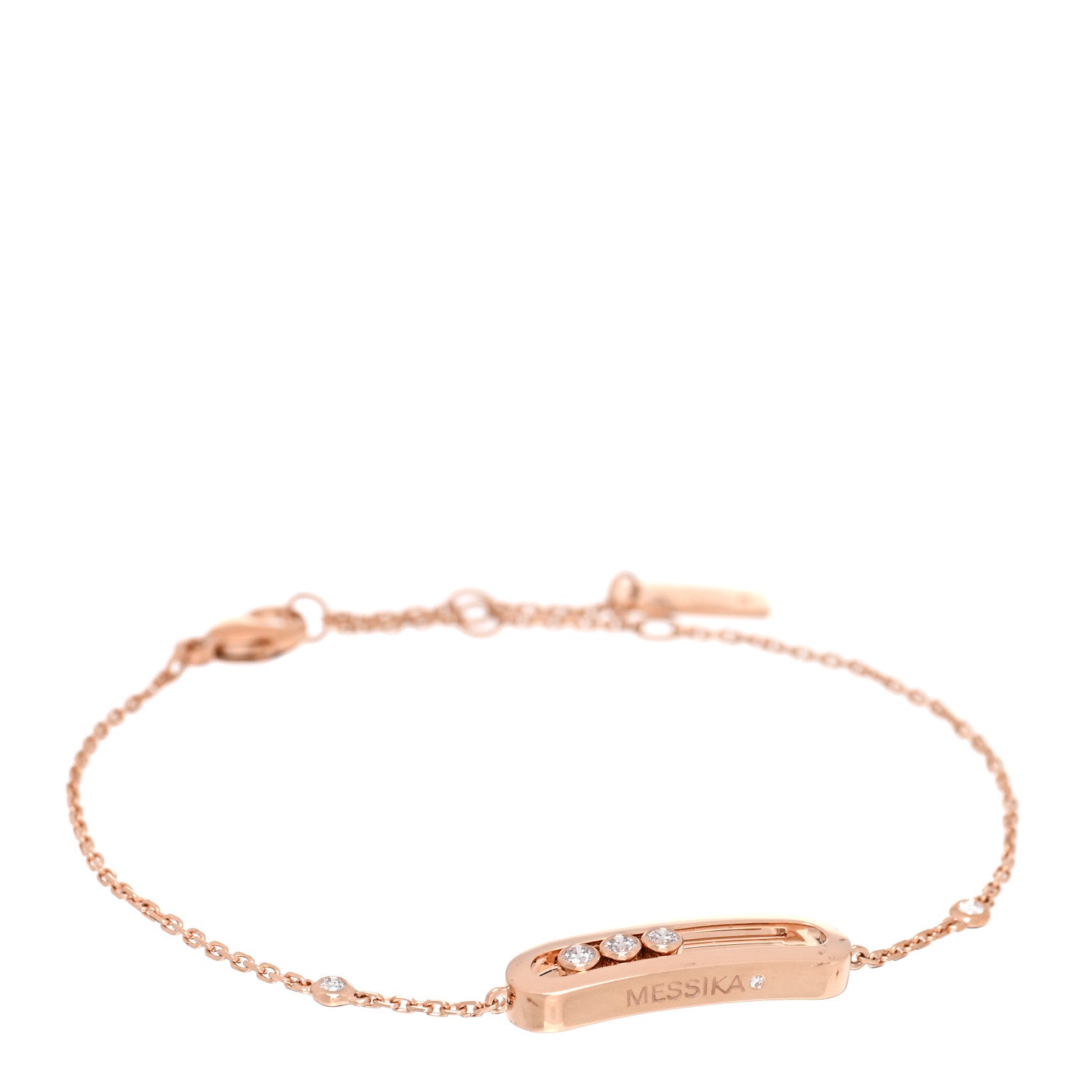 Messika 18K Rose Gold Diamond Baby Move Bracelet 1 of 4