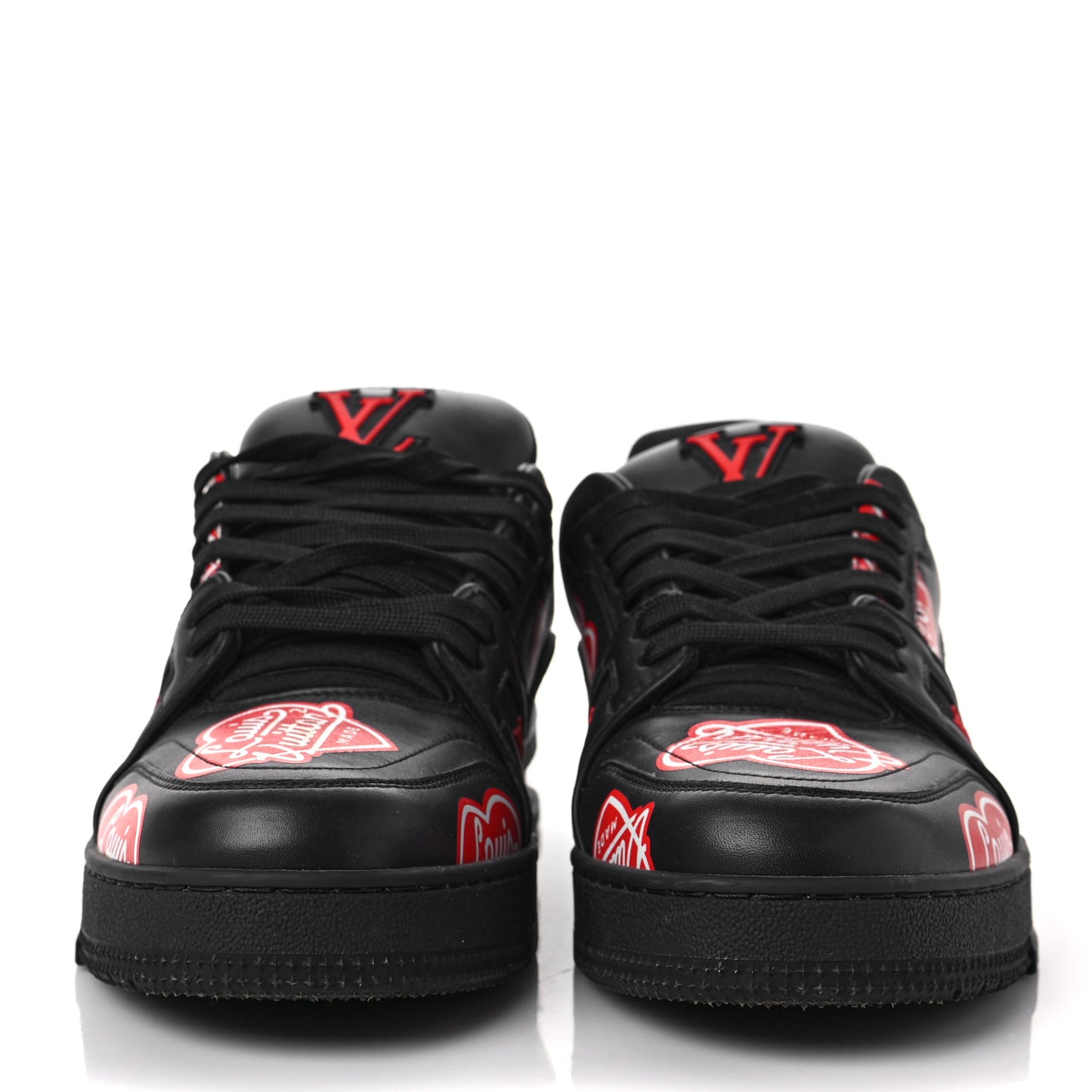 x NIGO Calfskin Printed LV Trainer Sneaker 7 Black