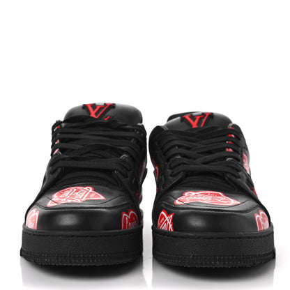 Louis Vuitton x NIGO Calfskin Printed LV Trainer Sneaker 7 Black 2 of 10