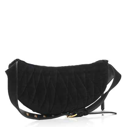 Miu Miu Velvet Matelasse Belt Bag Black 2 of 12