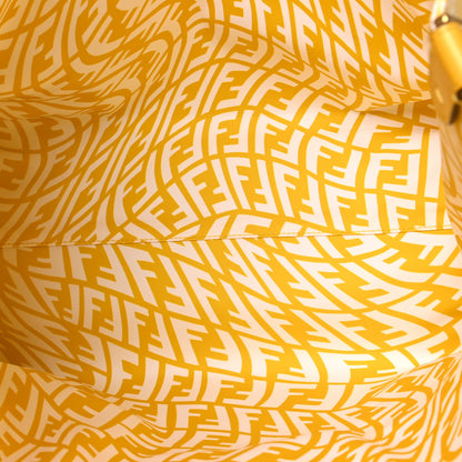 Fendi X SARAH COLEMAN Glazed Canvas Vitello King FF Vertigo Shopping Tote Bag Mimosa White 5 of 10