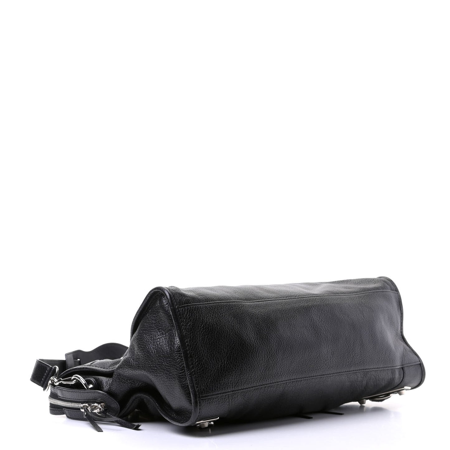 Chevre Silver Metallic Edge Hardware City Black