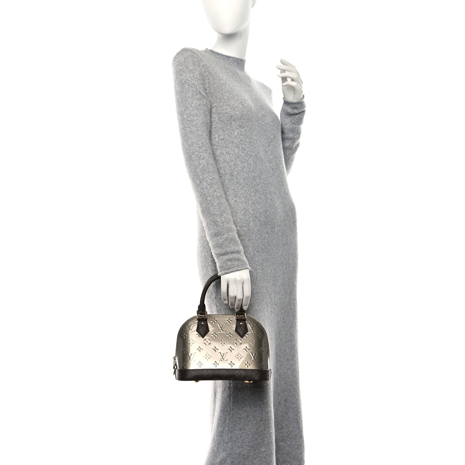 Louis Vuitton Vernis Monogram Alma BB Taupe Metallise 2 of 10