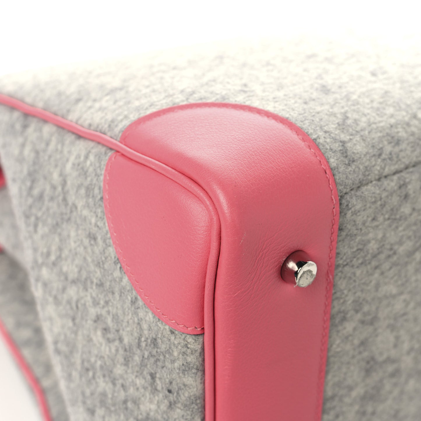 Evercolor Todoo Feutre HAC Birkin 40 Gris Clair Rose Azalee