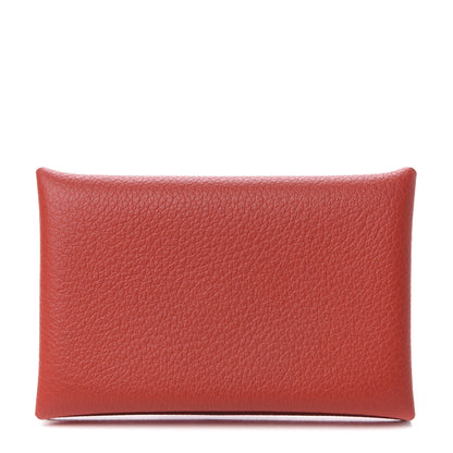 Hermes Evercolor Calvi Card Case Vermillion 1 of 8