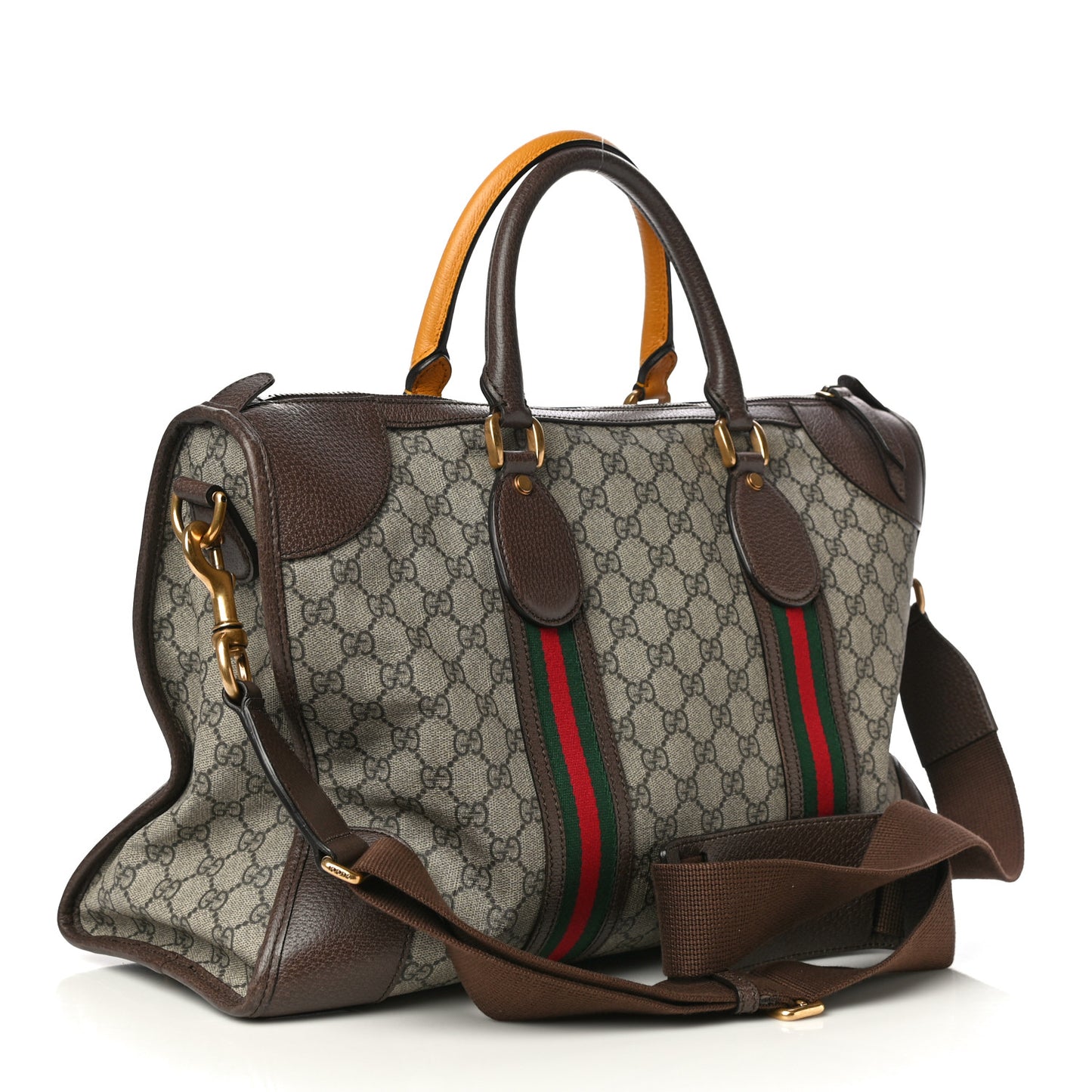 Soft GG Supreme Monogram Web Neo Vintage Duffle Bag Beige New Acero Crop