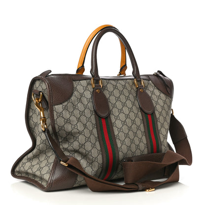Gucci Soft GG Supreme Monogram Web Neo Vintage Duffle Bag Beige New Acero Crop 3 of 11