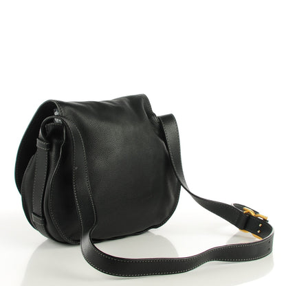Chloe Calfskin Medium Marcie Round Crossbody Bag Black 4 of 10