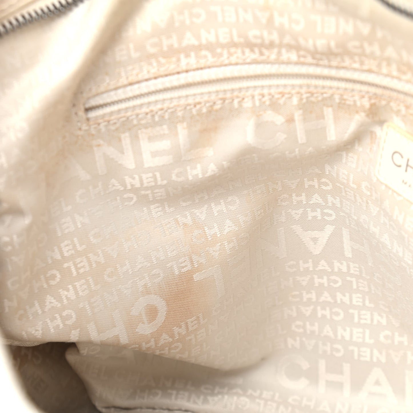 Caviar Square Stitched Satchel White