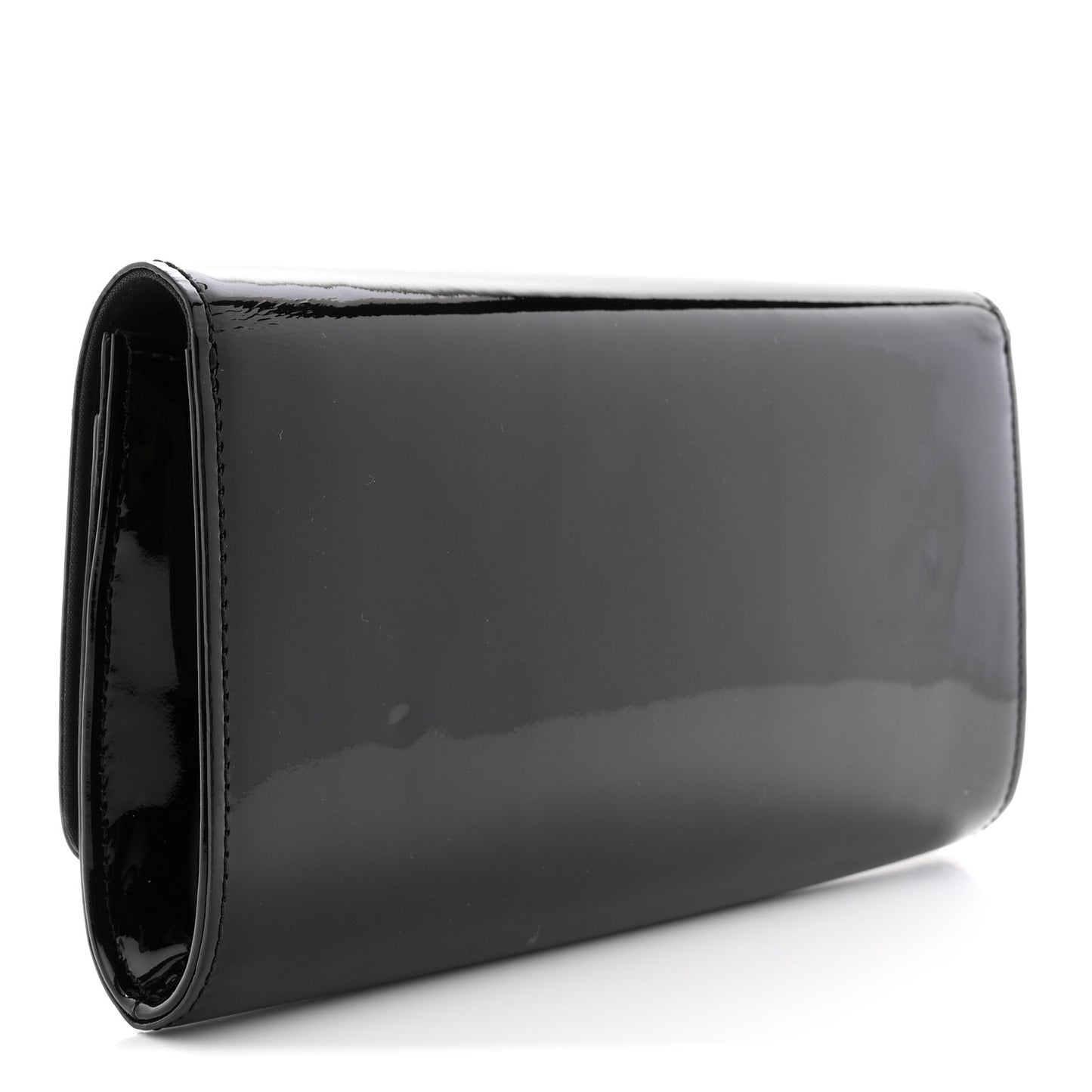 Patent Louise Clutch Black