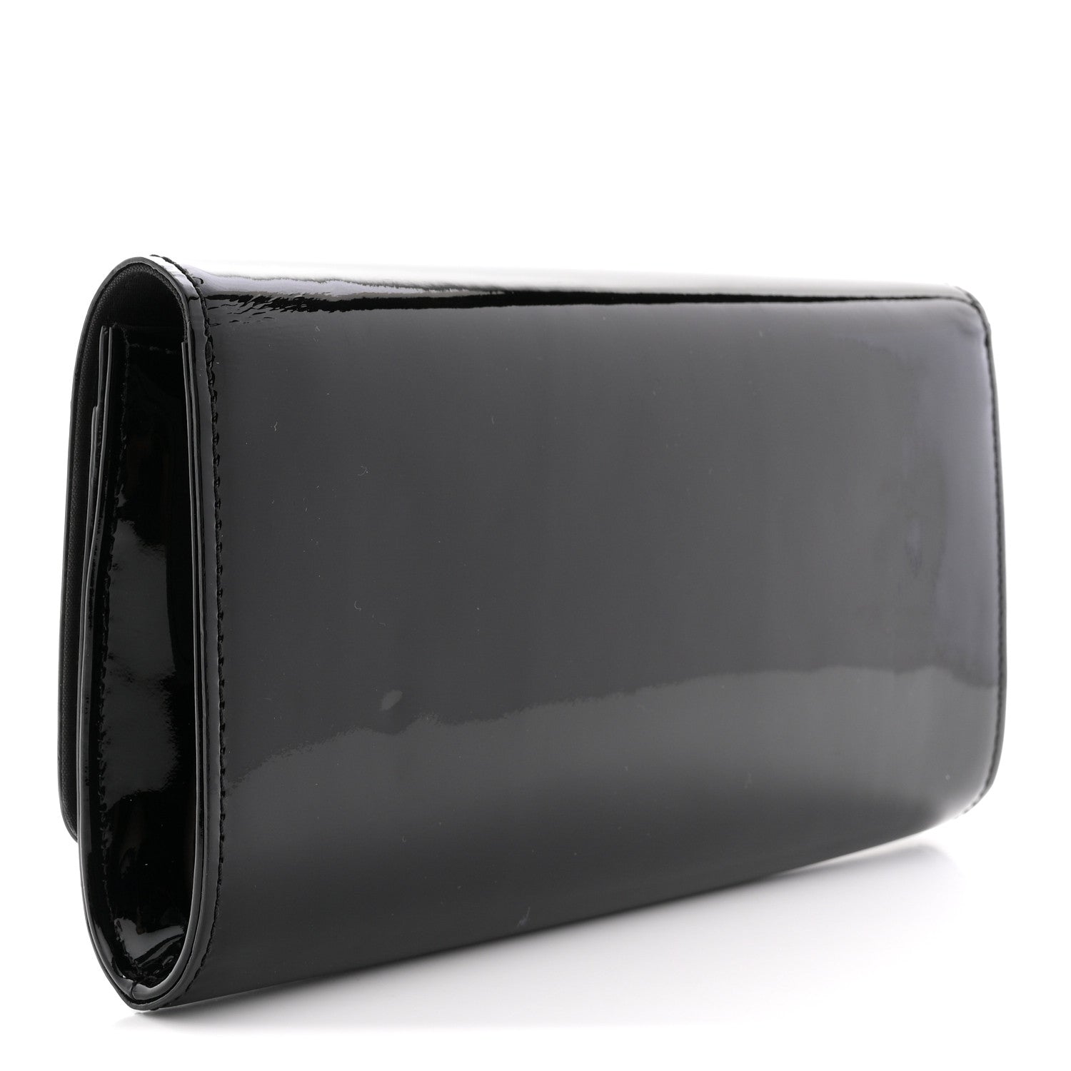 Louis Vuitton Patent Louise Clutch Black 3 of 10