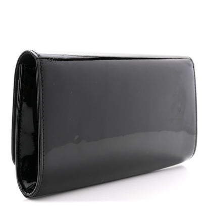 Louis Vuitton Patent Louise Clutch Black 3 of 10