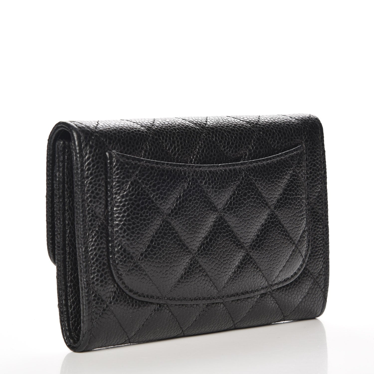 Chanel Caviar Quilted Small Flap Wallet Black 3 of 8