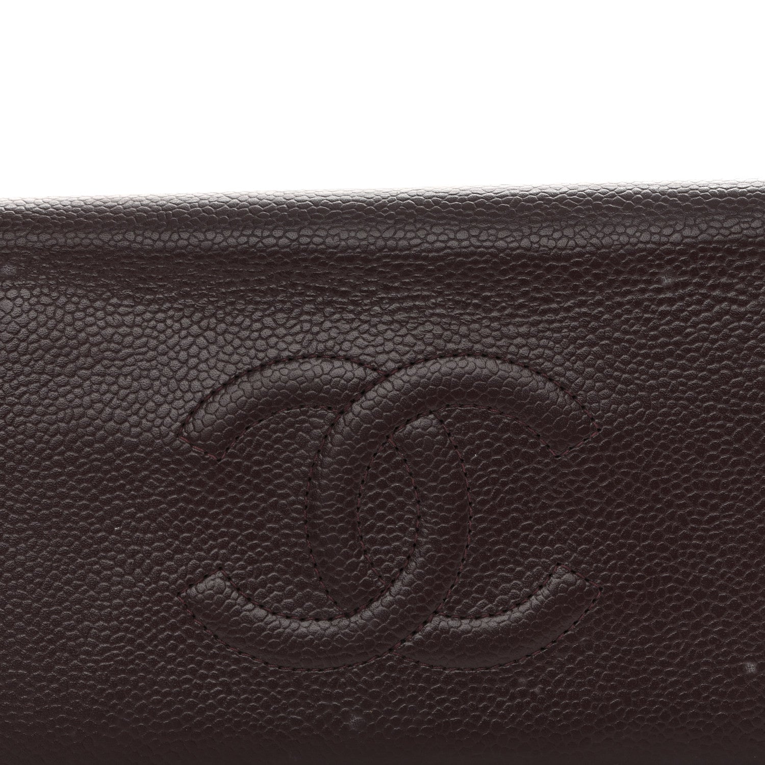 Chanel Caviar Timeless CC Yen Wallet Burgundy 10 of 18