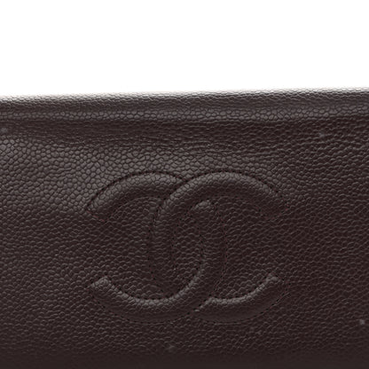 Chanel Caviar Timeless CC Yen Wallet Burgundy 10 of 18