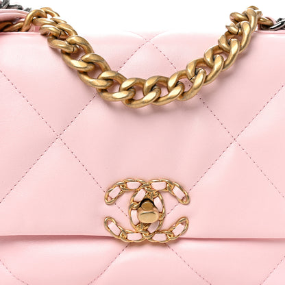 Chanel Lambskin Quilted Medium Chanel 19 Flap Light Pink 8 of 10
