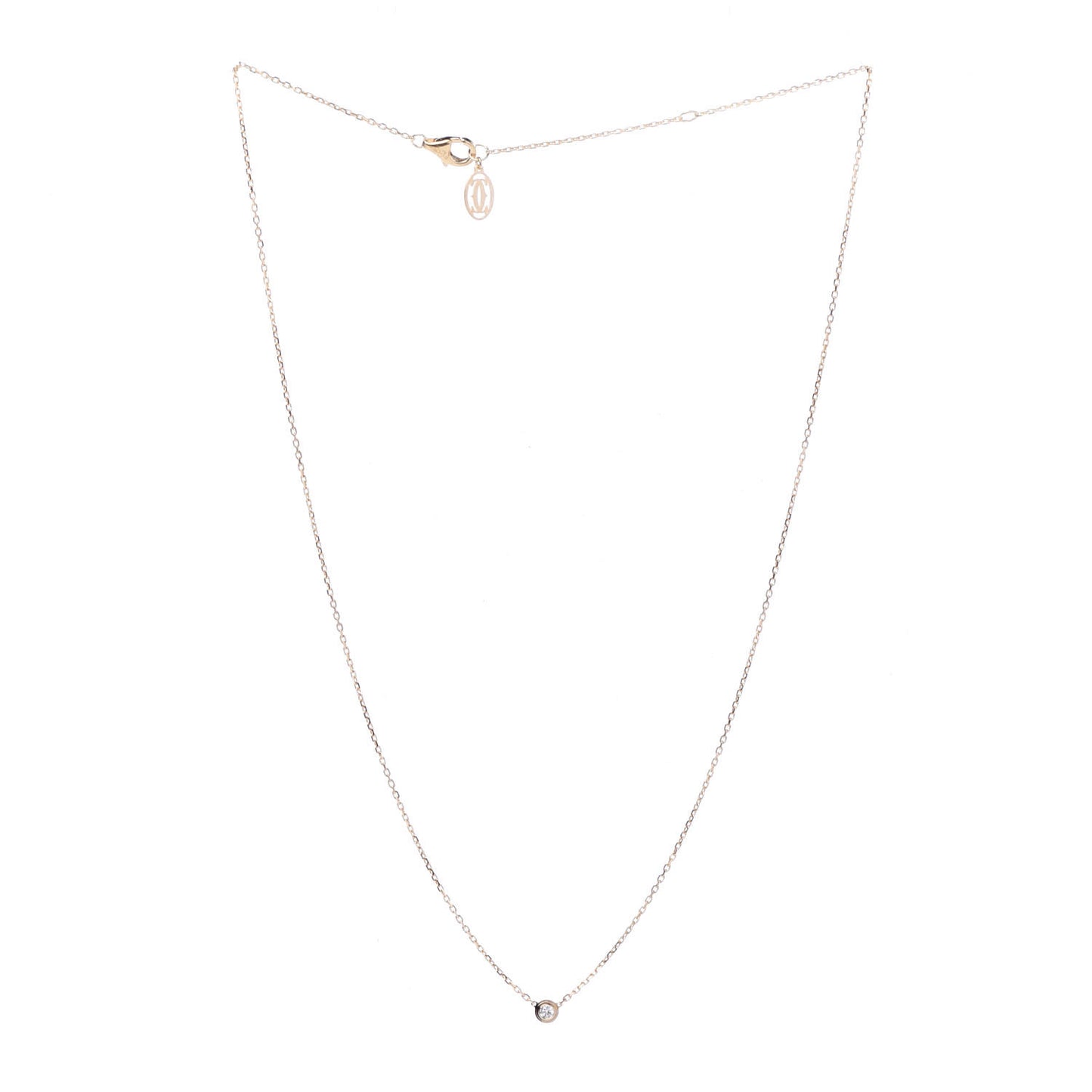 18K Yellow Gold Diamond XS D'Amour Pendant Necklace