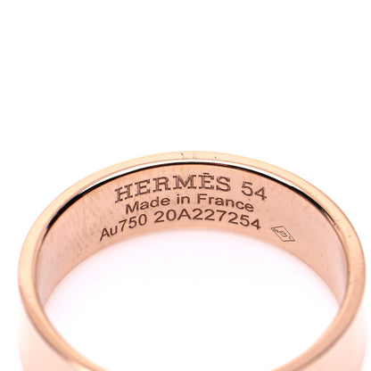 Hermes 18K Rose Gold Diamond PM H D'Ancre Ring 54 6.75 4 of 6