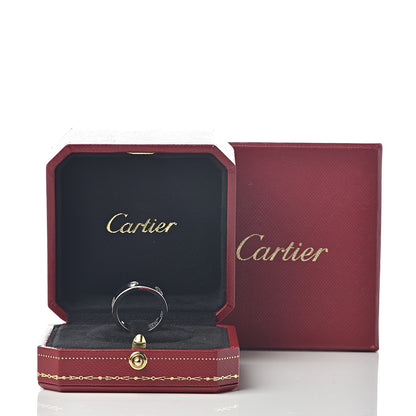Cartier 18K White Gold 3 Diamond 5.5mm LOVE Ring 54 6.75 6 of 6