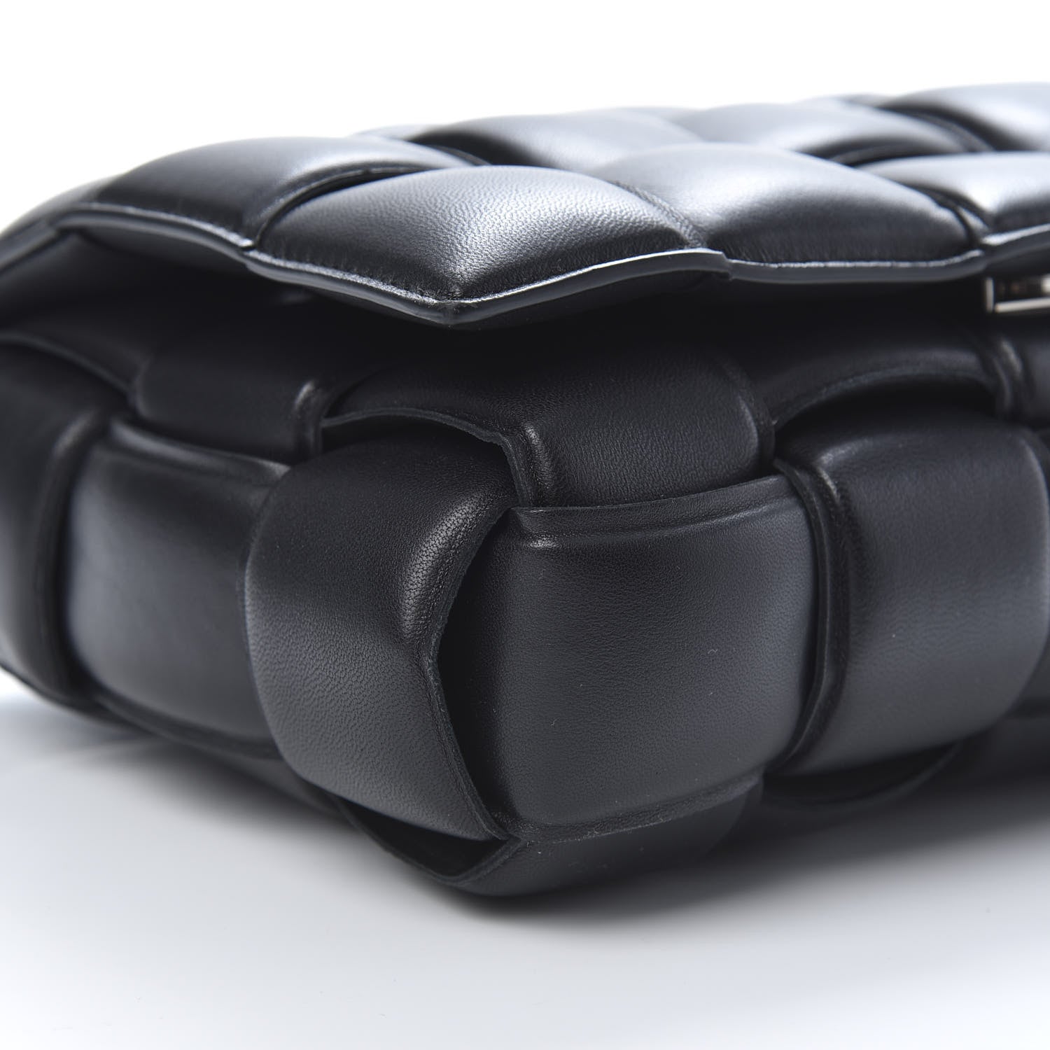 Bottega Veneta Nappa Maxi Intreccio Padded Cassette Crossbody Bag Black 8 of 9