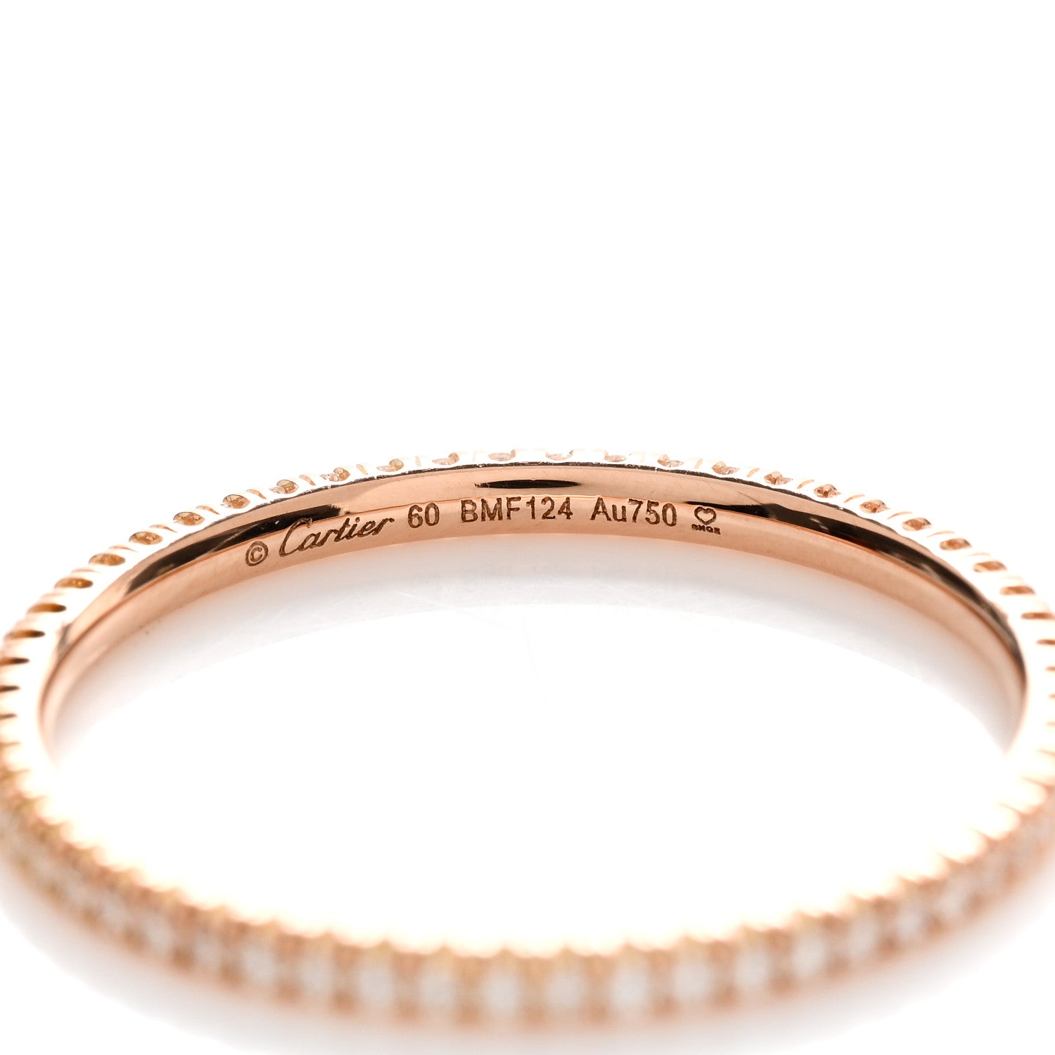 Cartier 18K Yellow Gold Diamond 1.5mm Etincelle de Cartier Wedding Band Ring 60 9 2 of 3