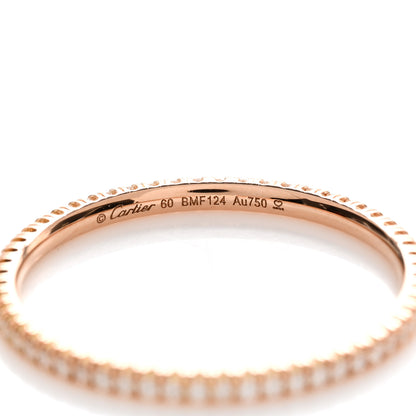 Cartier 18K Yellow Gold Diamond 1.5mm Etincelle de Cartier Wedding Band Ring 60 9 2 of 3