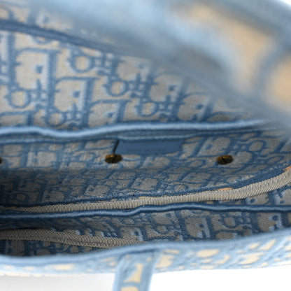 Christian Dior Oblique Embroidered Saddle Bag Cornflower Blue 5 of 10