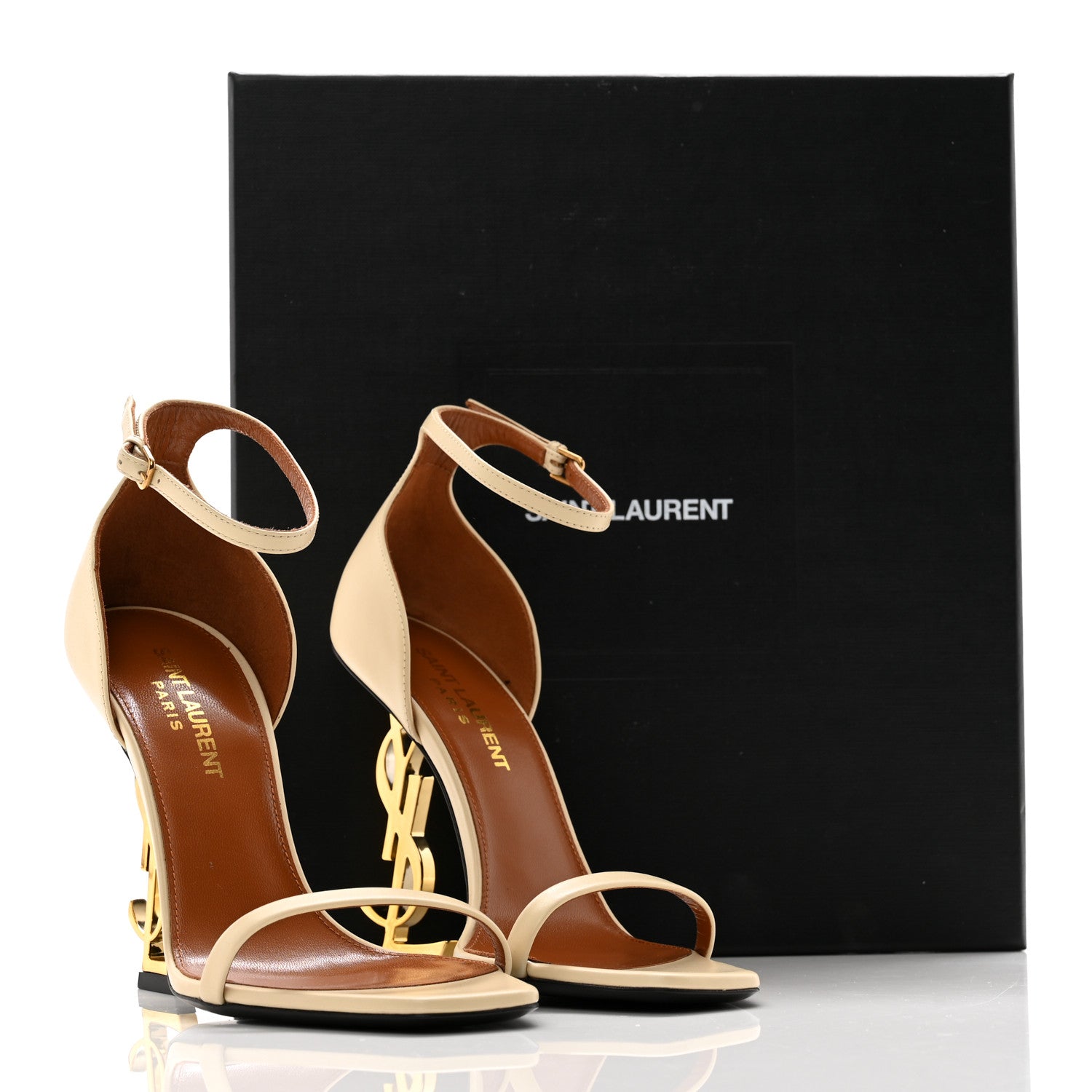 Saint Laurent Calfskin 110 Opyum Sandals 36 Real Beige 9 of 9