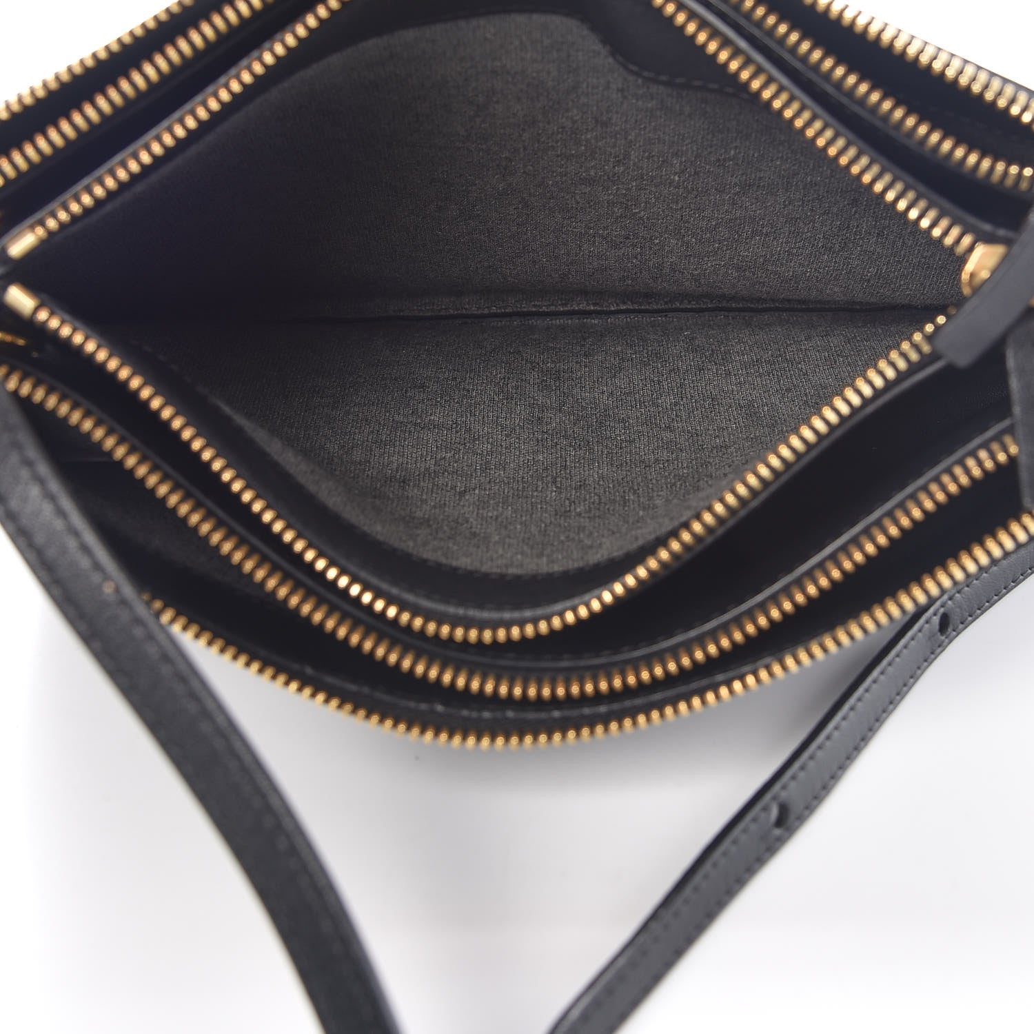 Celine Lambskin Large Trio Crossbody Bag Black 6 of 13
