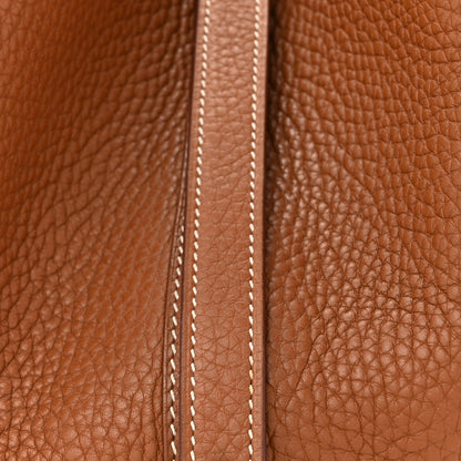 Hermes Taurillon Clemence Picotin Lock 22 MM Gold 8 of 12