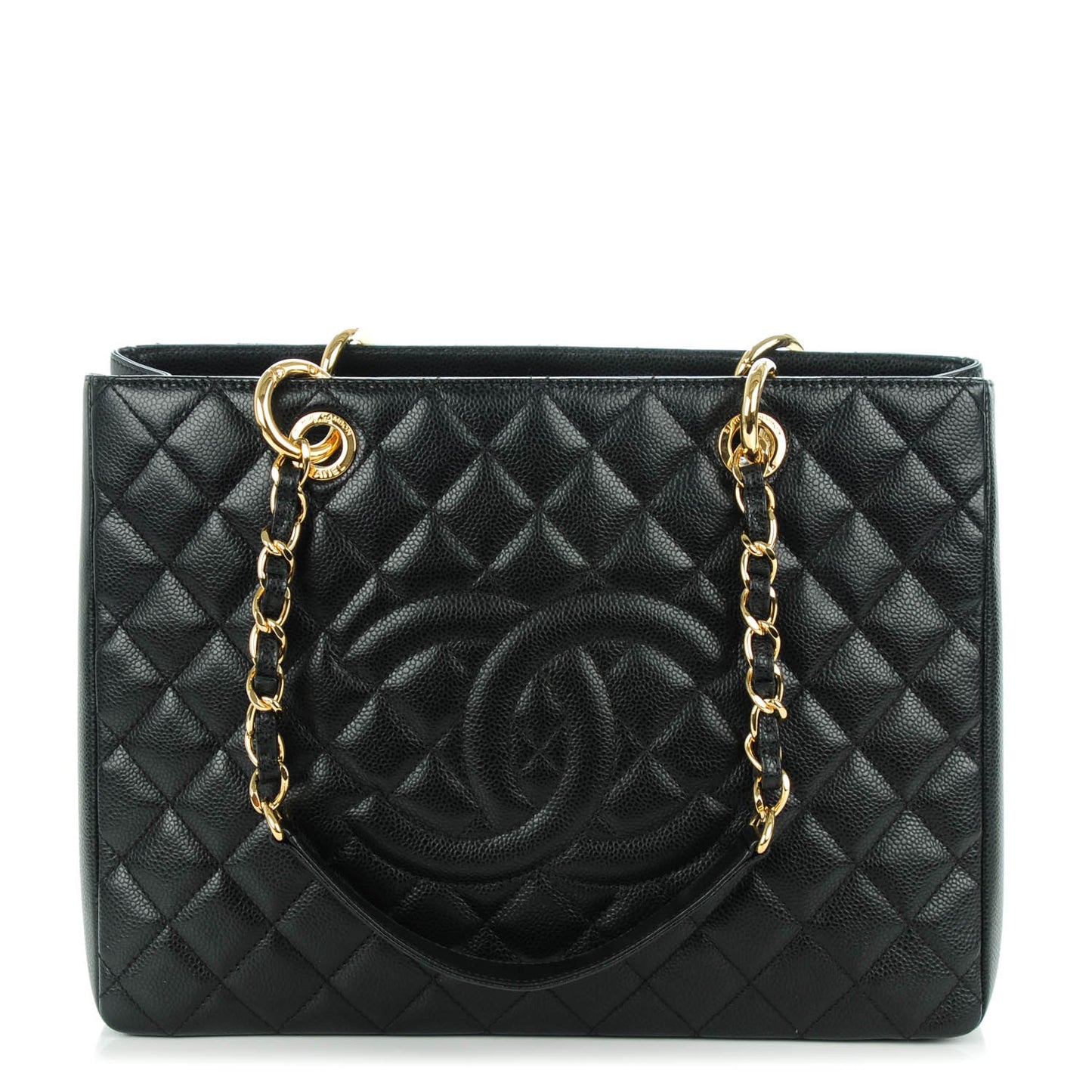 Caviar Quilted Grand Shopping Tote GST Black
