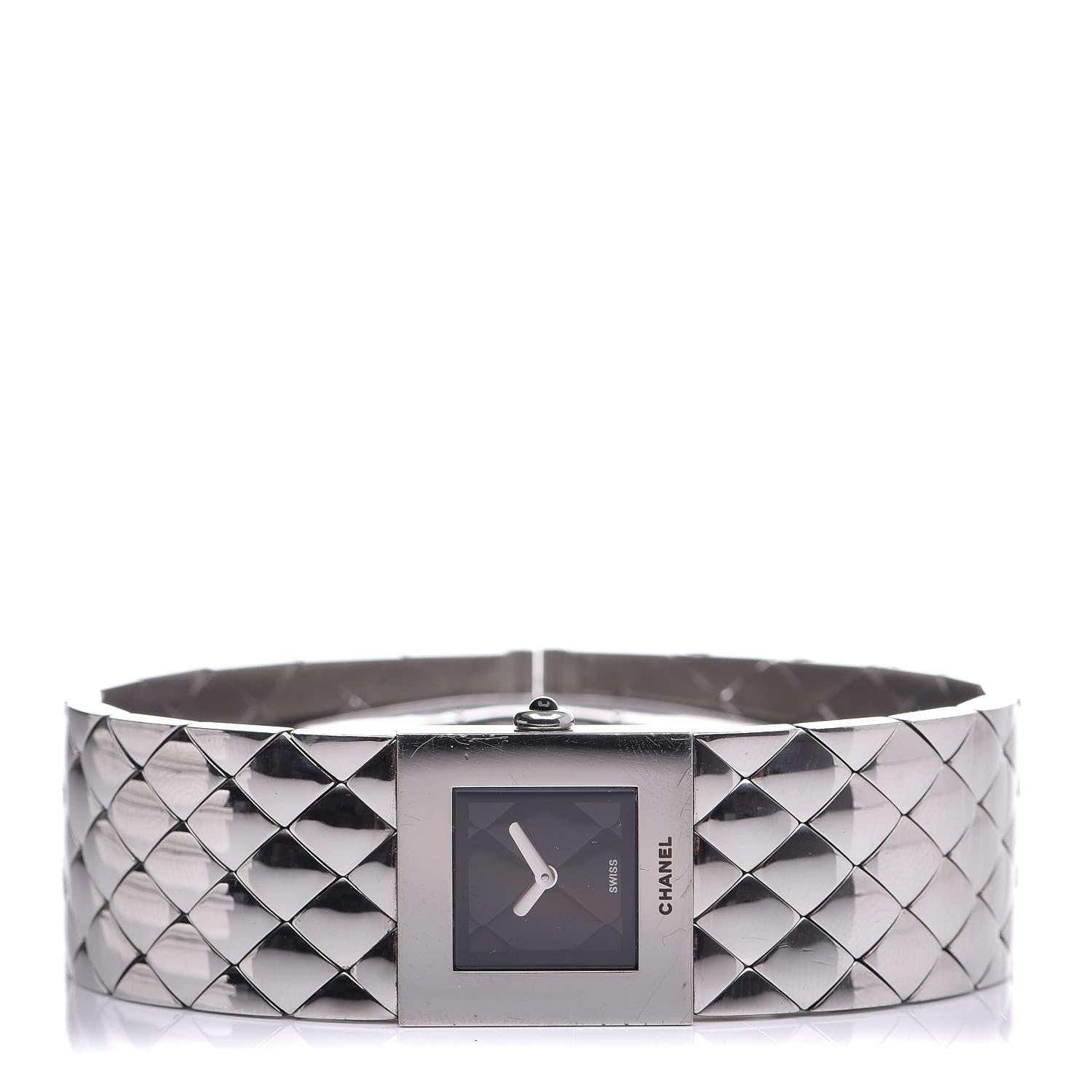 Chanel Stainless Steel 19mm Quilted Matelasse Acier Quartz Watch Black 3 of 4