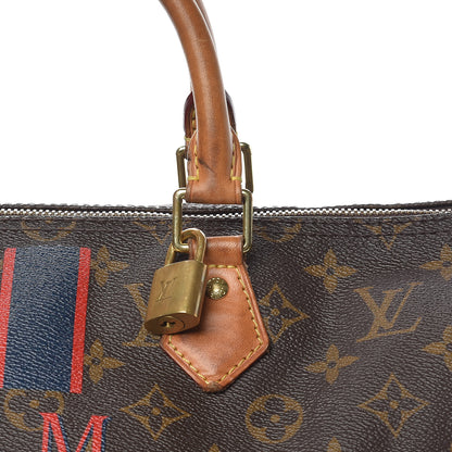 Louis Vuitton Monogram My LV Heritage Speedy Bandouliere 35 Blue Marine Rouge 23 of 23