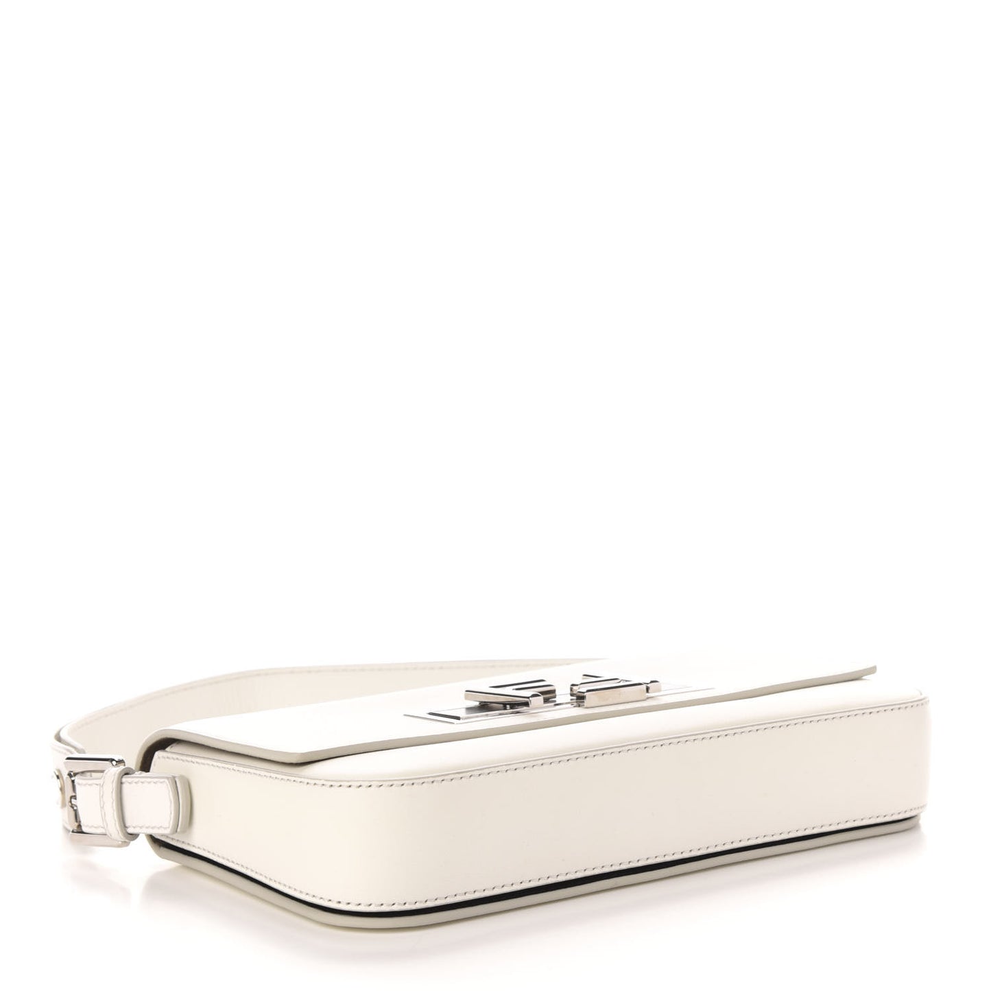 Vitello Dolce Bi-Color 3Baguette Shoulder Bag White Black