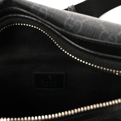 Gucci GG Supreme Monogram Textured Calfskin Retro Interlocking G Belt Bag Black 6 of 9