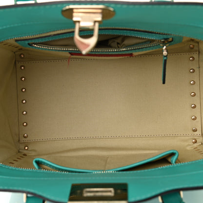 Valentino Garavani Vitello Small Rockstud Double Handle Tote Opaline Green 5 of 10