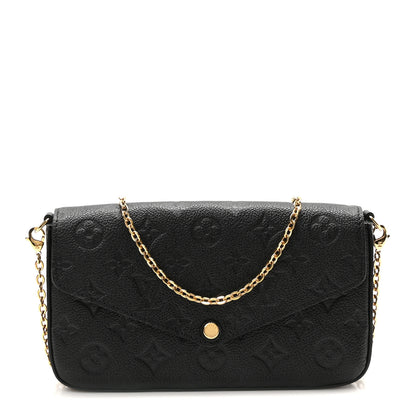 Louis Vuitton Empreinte Pochette Felicie Chain Wallet Black 1 of 9