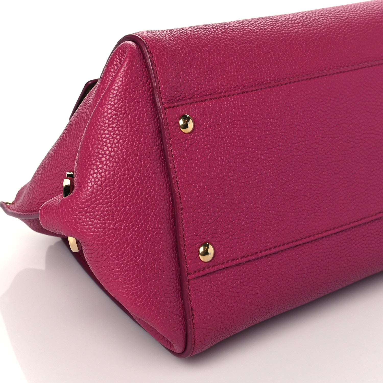 Salvatore Ferragamo Calfskin Sofia Satchel Pink 7 of 8