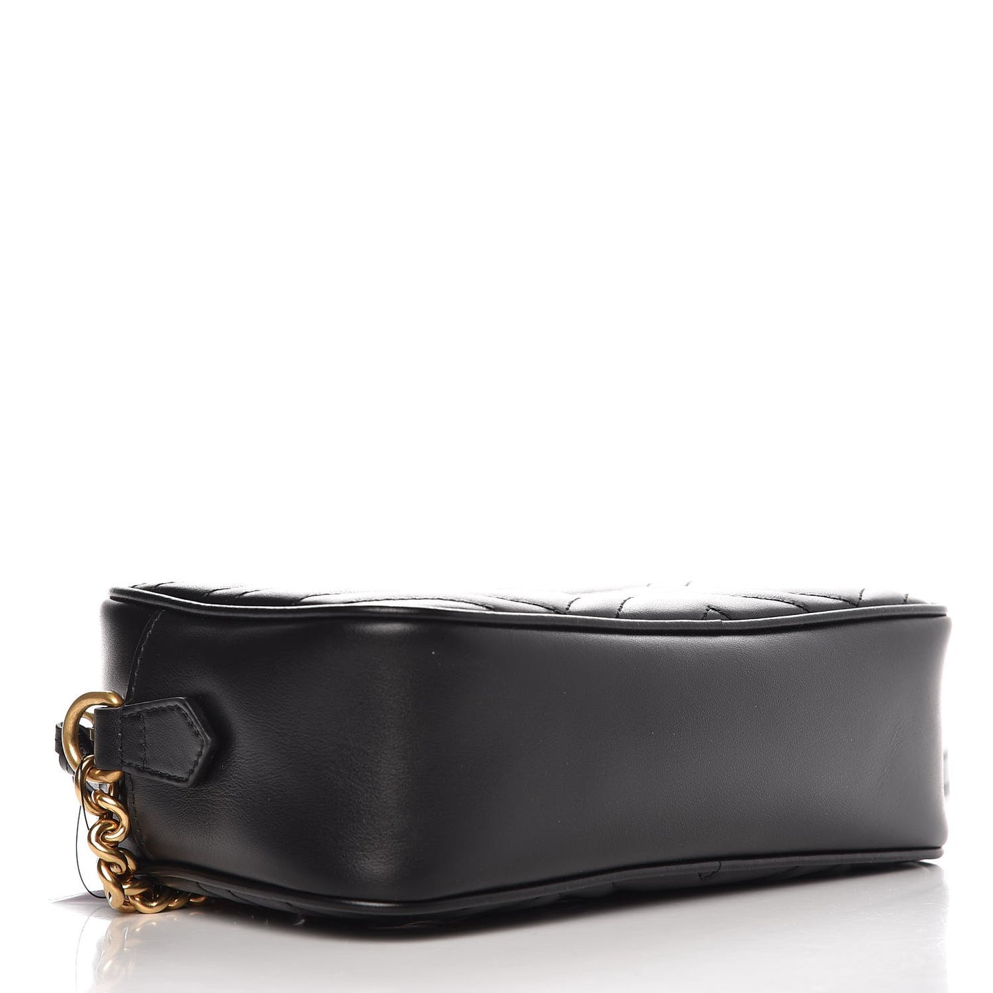 Calfskin Matelasse Small GG Marmont Chain Shoulder Bag Black