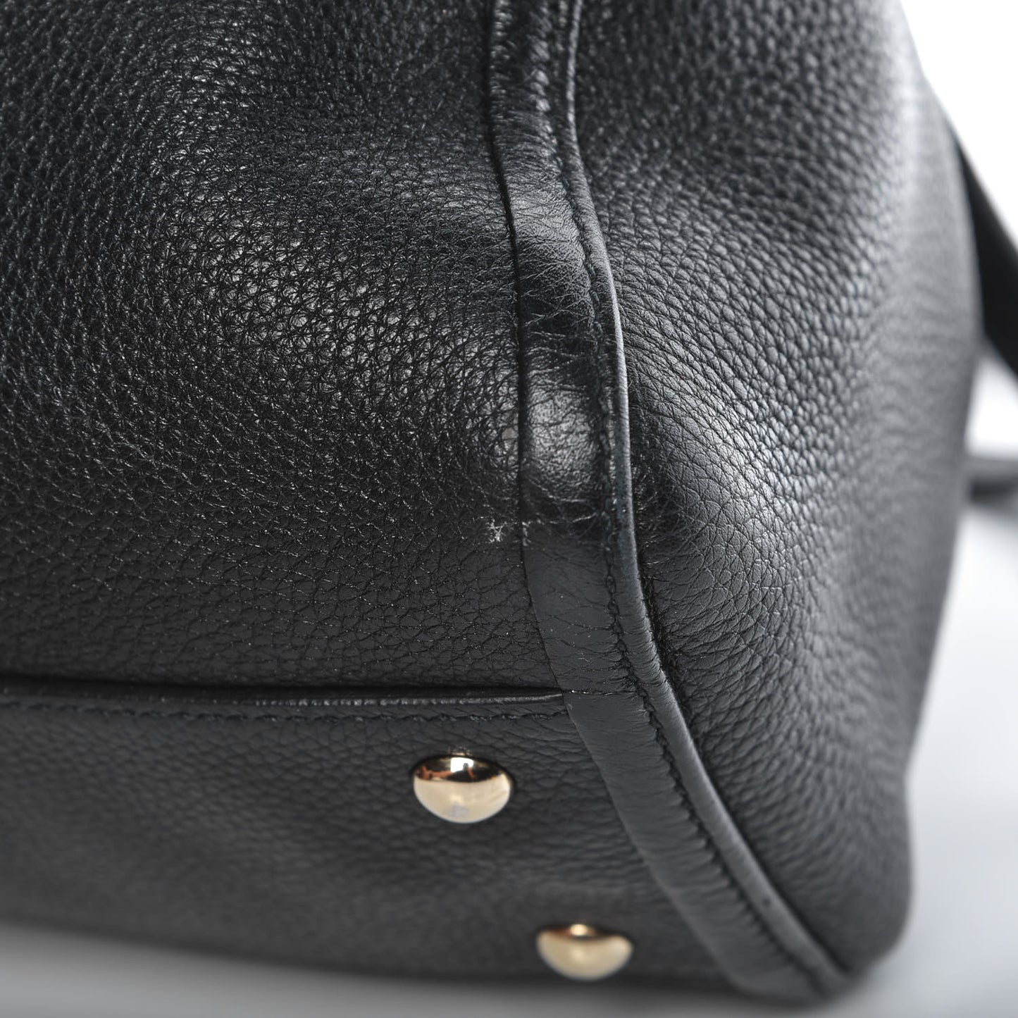 Pebbled Calfskin Small Soho Shoulder Bag Black