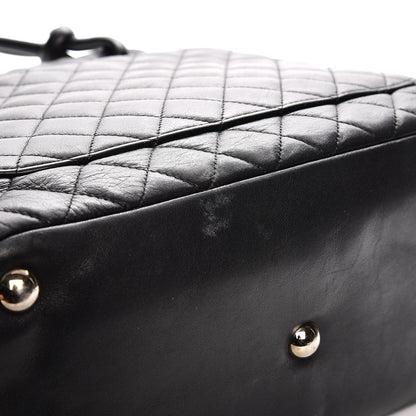 Chanel Calfskin Quilted Large Cambon Tote Black White 13 of 20