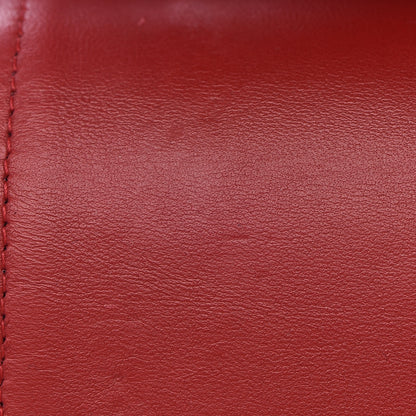 Chanel Lambskin Chevron Quilted Jumbo Double Flap Dark Red 12 of 18