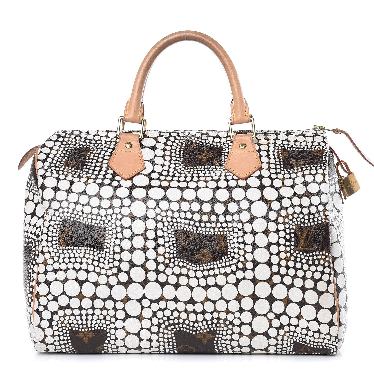 Louis Vuitton Monogram Kusama Town Speedy 30 White 1 of 15
