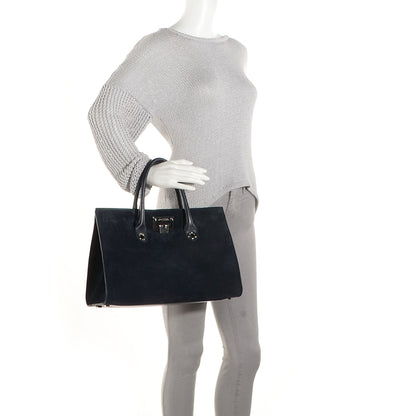 Jimmy Choo Suede Riley Tote Black 2 of 8