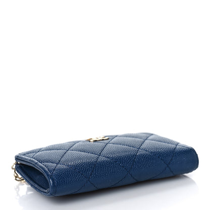 Chanel Caviar Quilted Key Holder Case Navy 4 of 9