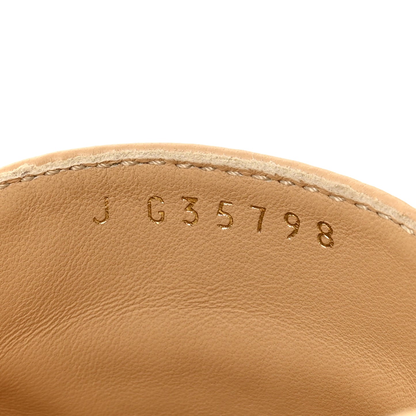 Lambskin Pearl CC Mules 38 Beige